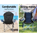 Weisshorn Folding Camping Chair Portable Outdoor Navy 2 Pack