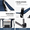 Weisshorn Folding Camping Chair Portable Outdoor Navy 2 Pack