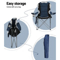 Weisshorn Folding Camping Chair Portable Outdoor Navy 2 Pack
