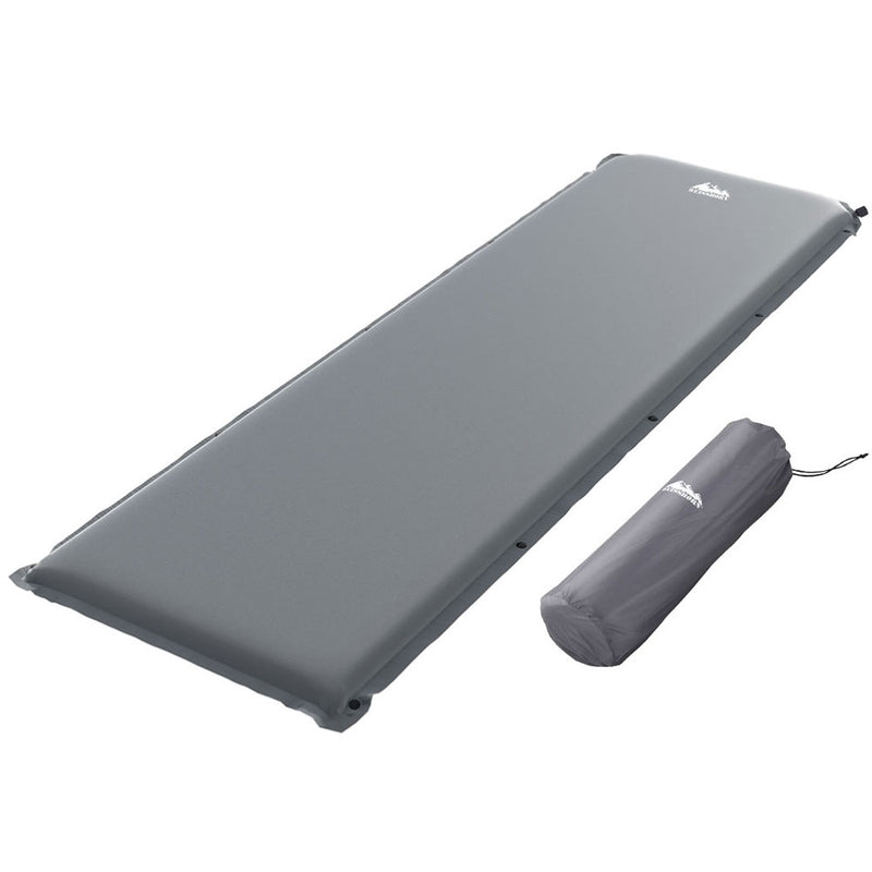 Weisshorn Self Inflating Mattress Single Grey Camping Sleeping Mat