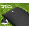 Weisshorn Self Inflating Mattress Single Black Camping Sleeping Pad