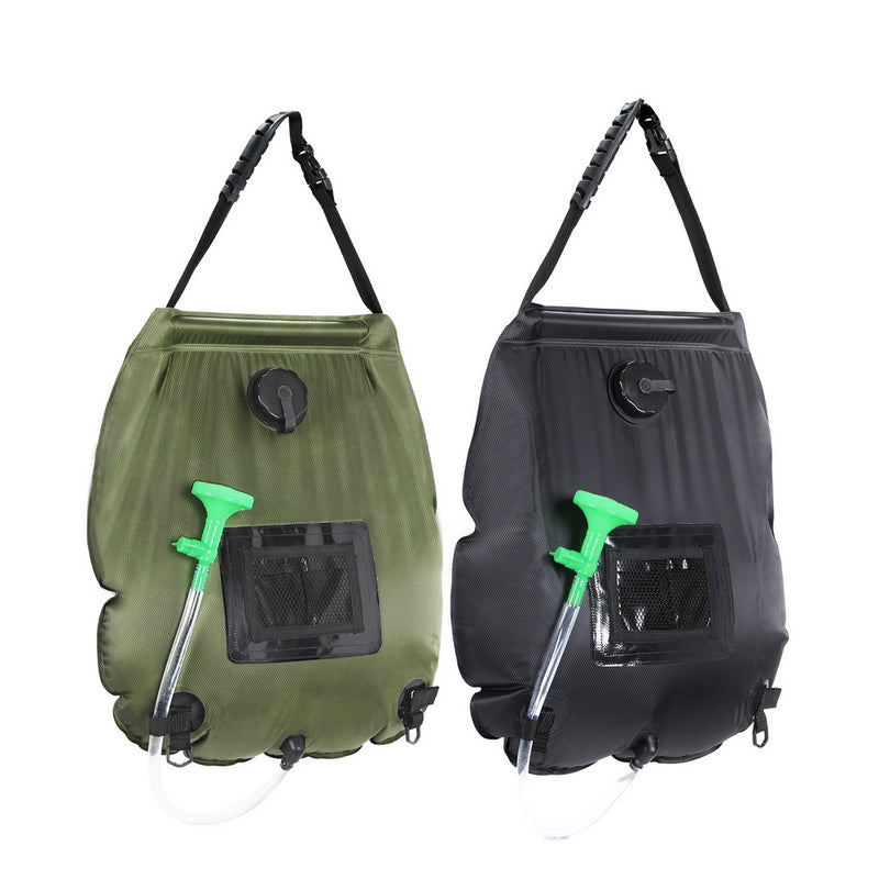 Weisshorn Camping Shower Bag 20L Set of 2 Portable Green