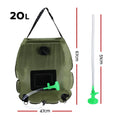 Weisshorn Camping Shower Bag 20L Set of 2 Portable Green