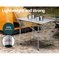 Weisshorn 70CM Folding Camping Table Aluminium Outdoor Picnic BBQ