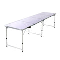 Weisshorn Camping Table 240cm Folding Aluminium Portable BBQ Picnic