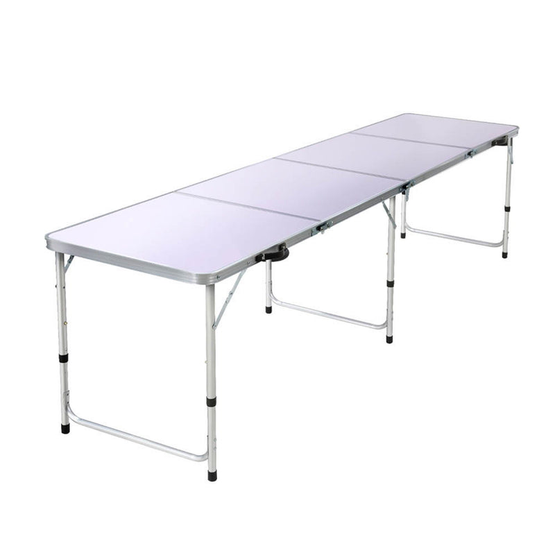 Weisshorn Camping Table 240cm Folding Aluminium Portable BBQ Picnic
