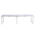 Weisshorn Camping Table 240cm Folding Aluminium Portable BBQ Picnic