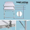 Weisshorn Camping Table 240cm Folding Aluminium Portable BBQ Picnic