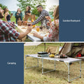 Weisshorn Camping Table 240cm Folding Aluminium Portable BBQ Picnic