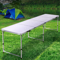 Weisshorn Camping Table 240cm Folding Aluminium Portable BBQ Picnic