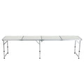 Weisshorn Folding Camping Table 240CM Portable Outdoor Picnic BBQ Aluminium Desk