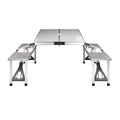 Weisshorn Folding Camping Table 2 Bench Chairs Picnic BBQ Outdoor