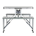 Weisshorn Folding Camping Table 2 Bench Chairs Picnic BBQ Outdoor