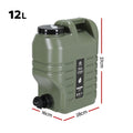 Weisshorn 12L Water Container Jerry Can Camping Storage Tank