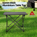 Weisshorn Folding Camping Table 40cm Aluminium Roll Up Picnic BBQ