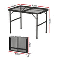 Weisshorn 90CM Folding Camping Table Aluminium Portable Picnic BBQ