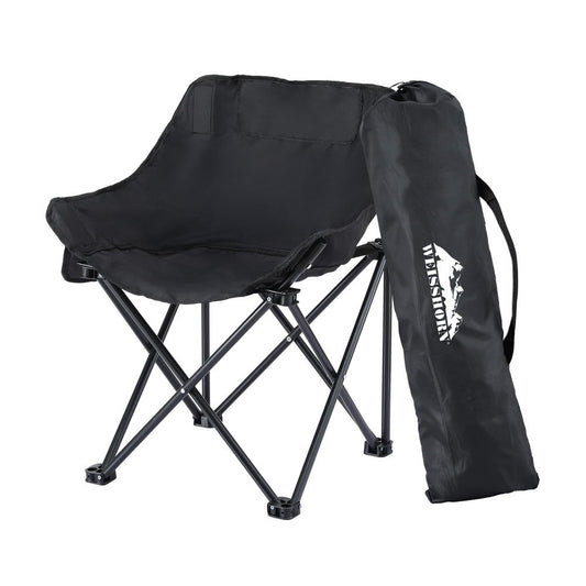 Weisshorn Moon Chair Camping Folding Seat 120KG Black Portable