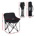 Weisshorn Moon Chair Camping Folding Seat 120KG Black Portable