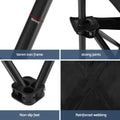 Weisshorn Moon Chair Camping Folding Seat 120KG Black Portable