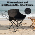 Weisshorn Moon Chair Camping Folding Seat 120KG Black Portable