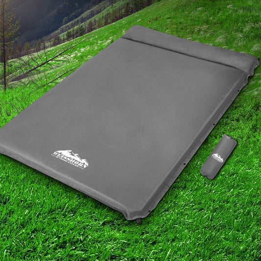 Weisshorn Self Inflating Mattress Grey DOUBLE