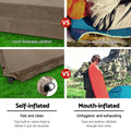 Weisshorn Self Inflating Mattress 10cm DOUBLE Camping Sleeping Mat