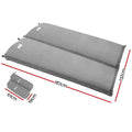 Weisshorn Self Inflating Mattress DOUBLE Grey Camping Sleeping Mat
