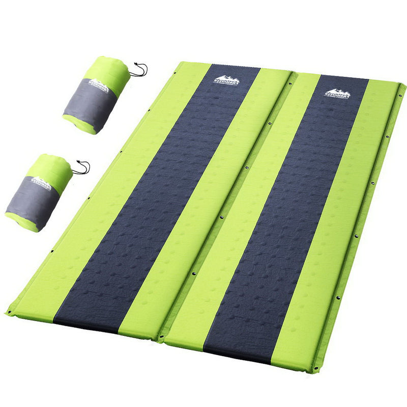 Weisshorn Self Inflating Mattress DOUBLE Green Camping Sleeping Pad