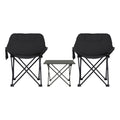 Weisshorn 3pc Camping Table Chair Set Folding Aluminium Portable