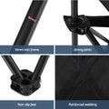 Weisshorn 3pc Camping Table Chair Set Folding Aluminium Portable