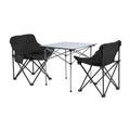Weisshorn Camping Table Chair Set 3pc Folding Aluminium Outdoor Picnic