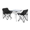 Weisshorn Camping Table Chair Set 3pc Folding Aluminium Outdoor Picnic
