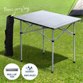 Weisshorn Camping Table Chair Set 3pc Folding Aluminium Outdoor Picnic