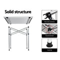 Weisshorn Camping Table Chair Set 3pc Folding Aluminium Outdoor Picnic