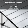 Weisshorn Camping Table Chair Set 3pc Folding Aluminium Outdoor Picnic