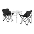 Weisshorn 3pc Camping Table Chair Set Folding Aluminium Portable