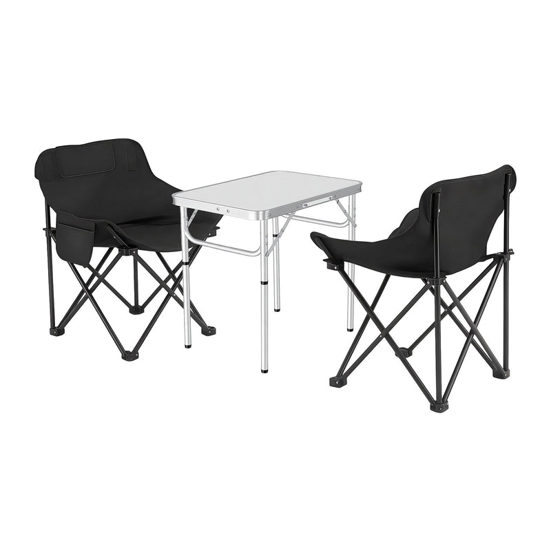 Weisshorn 3pc Camping Table Chair Set Folding Aluminium Portable