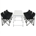Weisshorn 7pc Camping Table Chair Set Folding Aluminium Portable