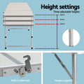 Weisshorn 7pc Camping Table Chair Set Folding Aluminium Portable