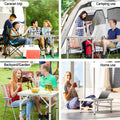 Weisshorn Folding Camping Table 60cm Adjustable Portable Picnic