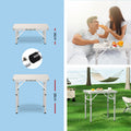 Weisshorn Folding Camping Table 60cm Adjustable Portable Picnic