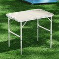 Weisshorn Folding Camping Table 90cm Adjustable Portable Picnic