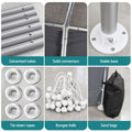 Instahut 3x6m Carports Canopy Tent Portable Garage Outdoor Steel Shelter Grey