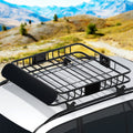 Giantz Car Roof Rack Basket 111cm Cargo Carrier Luggage Black