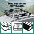 Giantz Car Roof Rack Basket 111cm Cargo Carrier Luggage Black