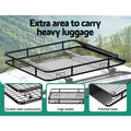 Giantz 123cm Car Roof Rack Basket Luggage Cargo Carrier Black