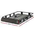 Giantz 160cm Car Roof Rack Basket Cargo Carrier Black