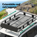Giantz 160cm Car Roof Rack Basket Cargo Carrier Black