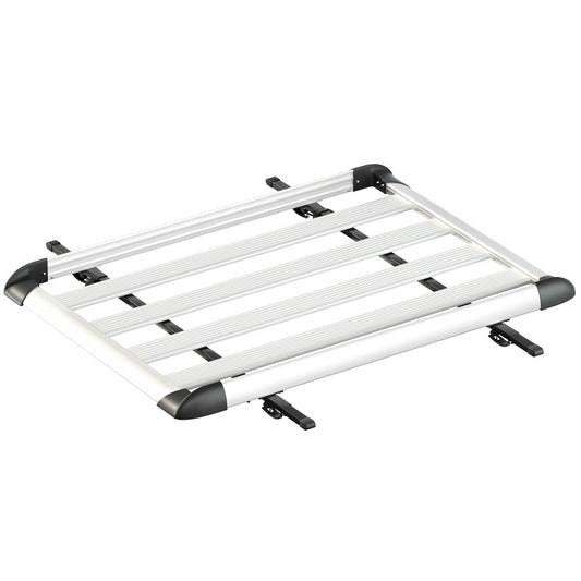 Giantz Car Roof Rack Basket 140cm Silver Luggage Cargo Carrier