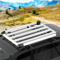 Giantz Car Roof Rack Basket 140cm Silver Luggage Cargo Carrier